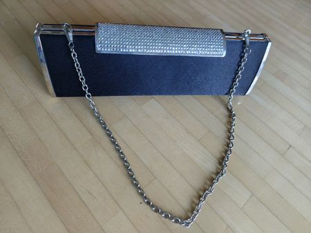 Schwarze Clutch, Abendtasche von Picard mit Glitzersteinen