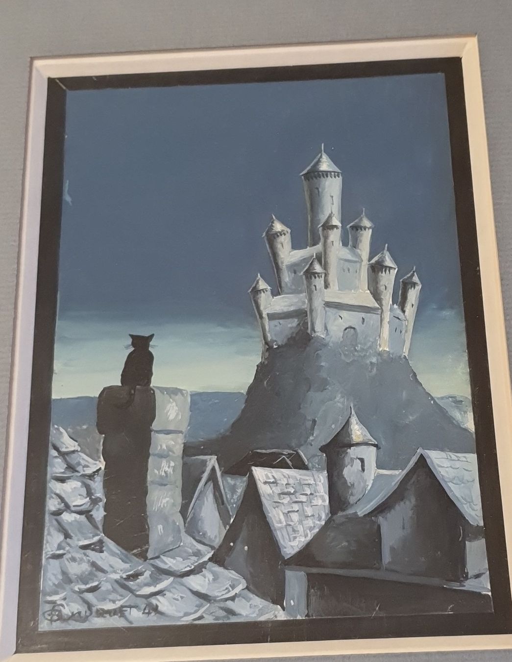 Tableaux: Tableau vintage: Château mystique.1941 – D'occasion à Aven par stphane1577