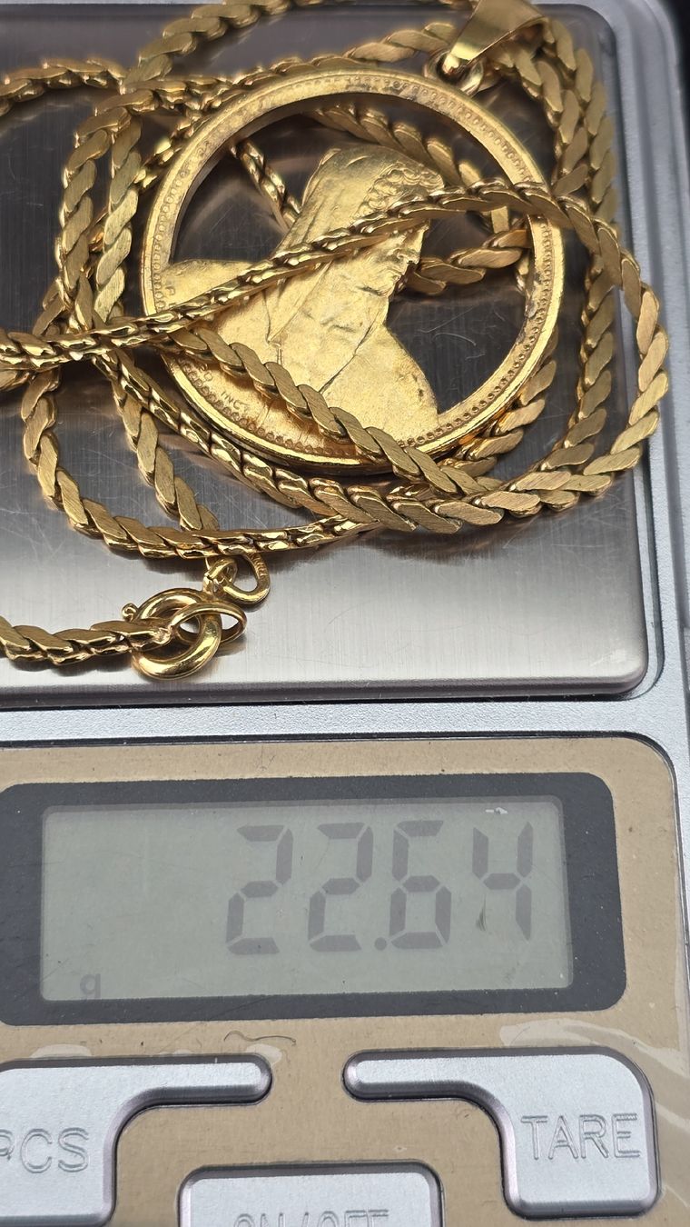 Catenine: Parrure chaîne avec médaillons – Usato da Cressier NE venduto da Oldwatch94 1