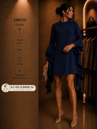 ELLERY Designer Kleid  Navy  Neu mit Etiketten  Gr. 0