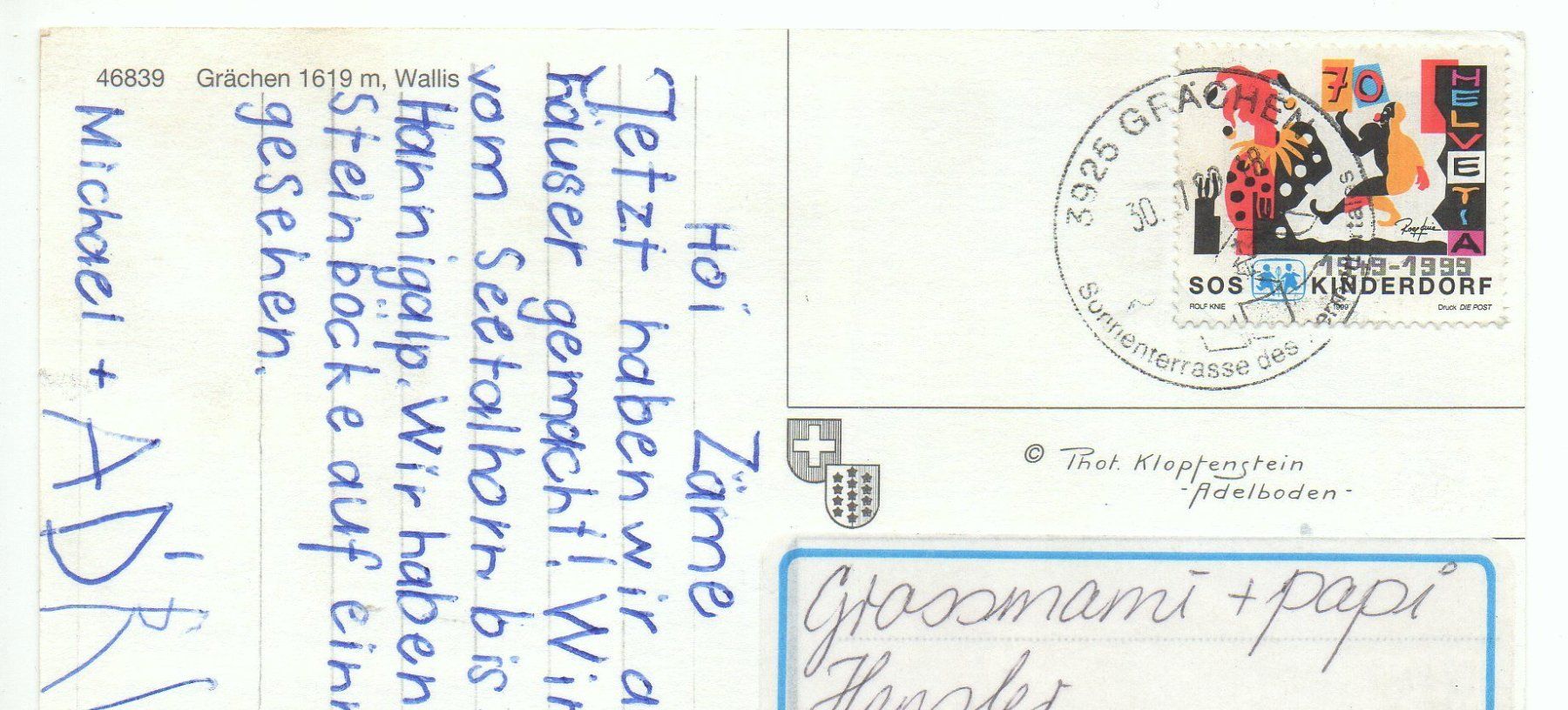 Ansichtskarten: GRÄCHEN – Gebraucht aus Jona von philajona 1