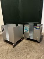 Rollcontainer aus Metall 2er Set gebraucht