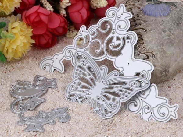 Schablonen: SCHMETTERLINGE 3-TEILIG STANZSCHABLONE – Neu und originalverpackt aus Affoltern am Albis von scrapbooking