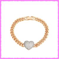 Exklusives Herz - Armband mit Zirkonia 18K Vergoldet