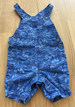Salopette d'été bleue à motifs fleuris, taille 6mois