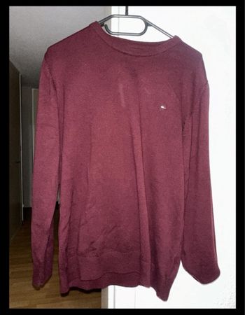 Tommy Hilfiger Pullover Gr. L, weinrot, Herbstpulli