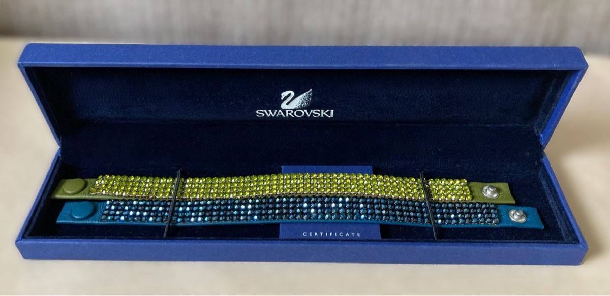 Swarovski Bracciali & Braccialetti: Swarovski Slake Dot Bracelets Set: Blue & Lime, with Box! – Usato da Zürich venduto da mel_nbh7 4