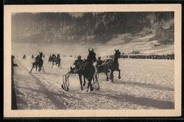 St Moritz, Pferderennen mit Schlitten im