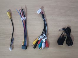 Autoradio Kabelbaum-Adapter Set mit Mikrofon & Cinch