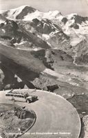 Susten strasse blick Steingletscher und Tierberge Postauto