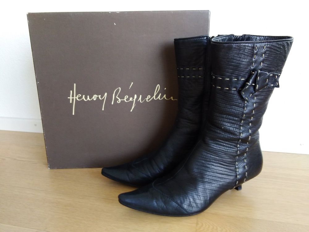 Henry Beguelin Hand Made Boots Noir Size 36 (Neu (gemäss Beschreibung ...