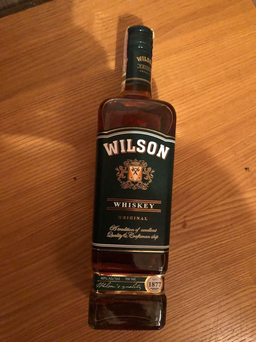 Spirituosen: WILSON Whiskey,Original,40%Vol,700ML,MDA – Neu und originalverpackt aus Wald ZH von mlnt 9