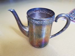 antiker Teekrug Kaffee Kanne wohl Silber