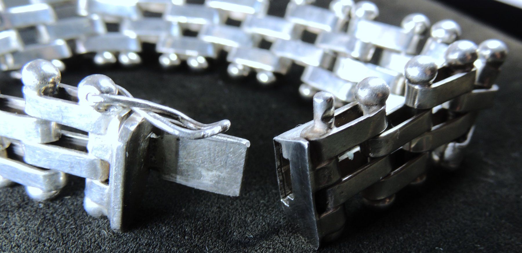 Bracciali & Braccialetti: Massives Silber 925 brick chain Armband – Usato da Waldenburg venduto da schaller707 3