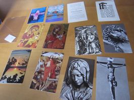No16 Karten Religion (Todesanzeigen, Bibelversen) nur 75 RP