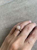 Ring bronze mit altrosa Stein