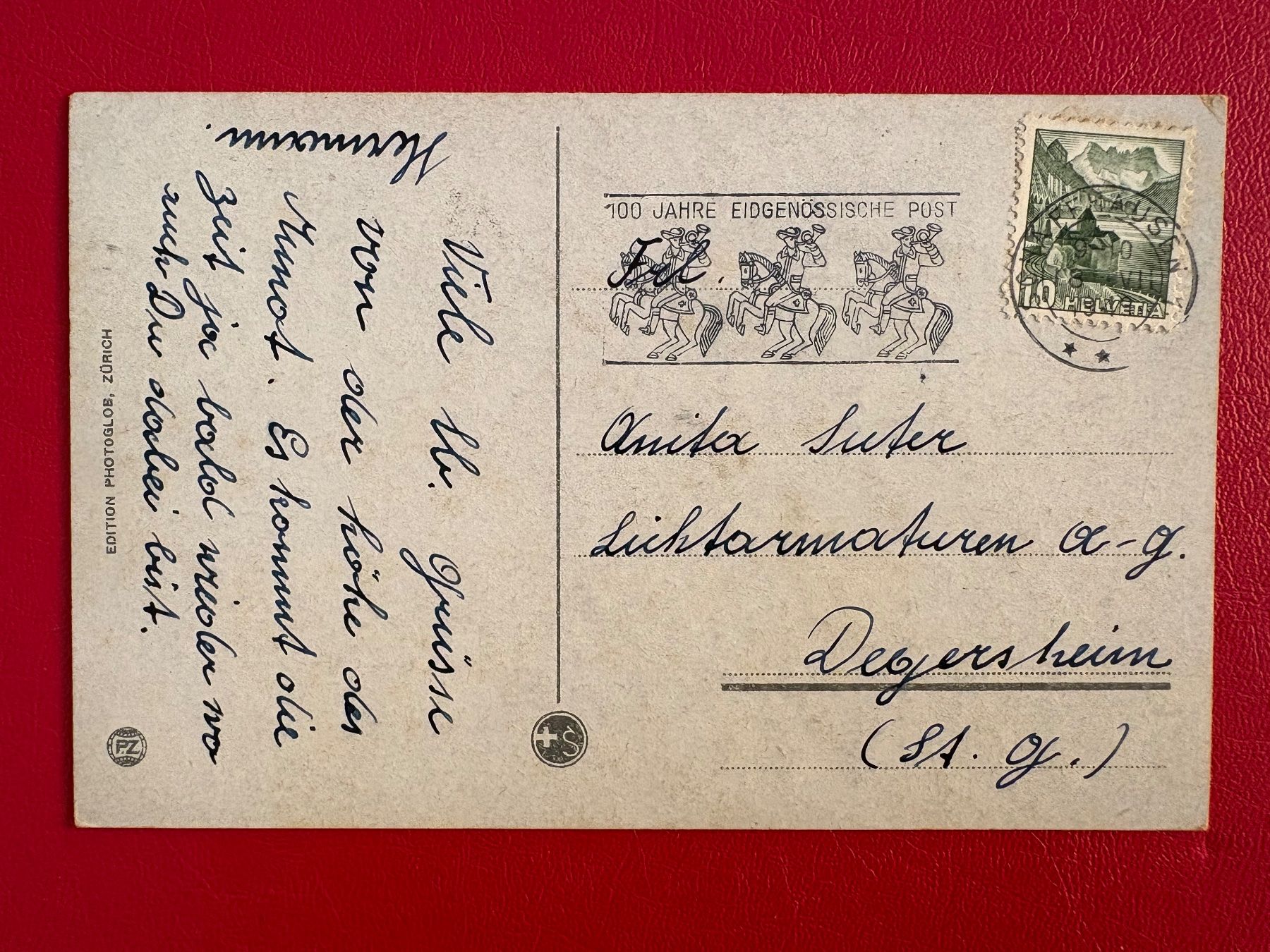 Cartoline postali: 1943 / Schaffhausen Munot – Usato da St-Légier-Chiésaz venduto da Theo006 1