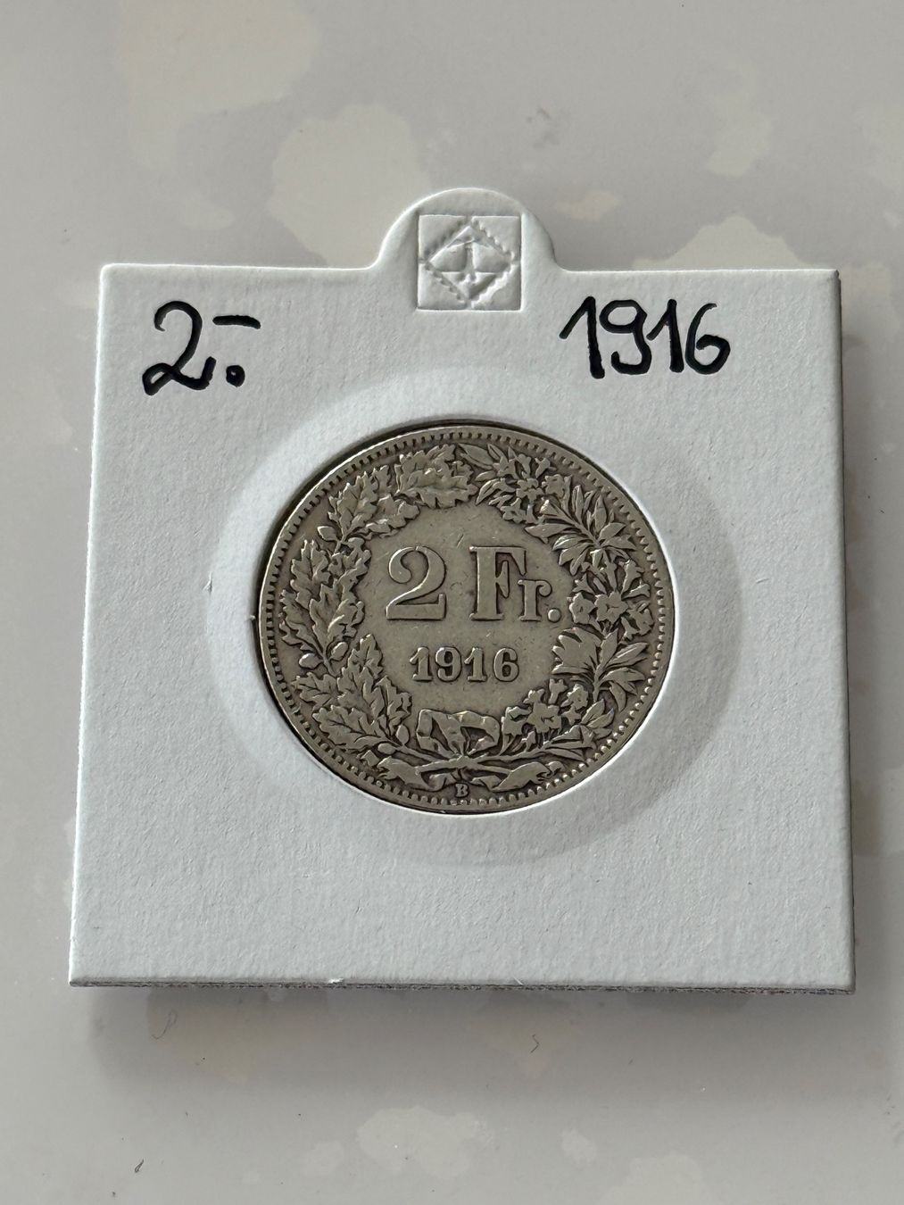 Tutti le monete: 2 Franken 1916  Rar – Usato da Wallisellen venduto da SWISS_SILVER1