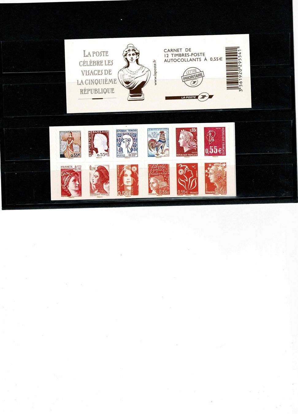 Tutti i francobolli: Carnet Visages de la 5ème Rép. ** – Nuovo e nell'imballaggio originale da Lausanne venduto da Whorvath