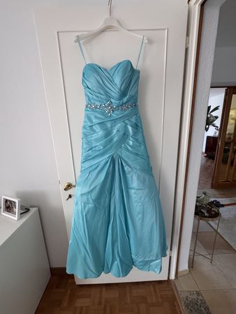 Abendkleid türkis Grösse 36/38
