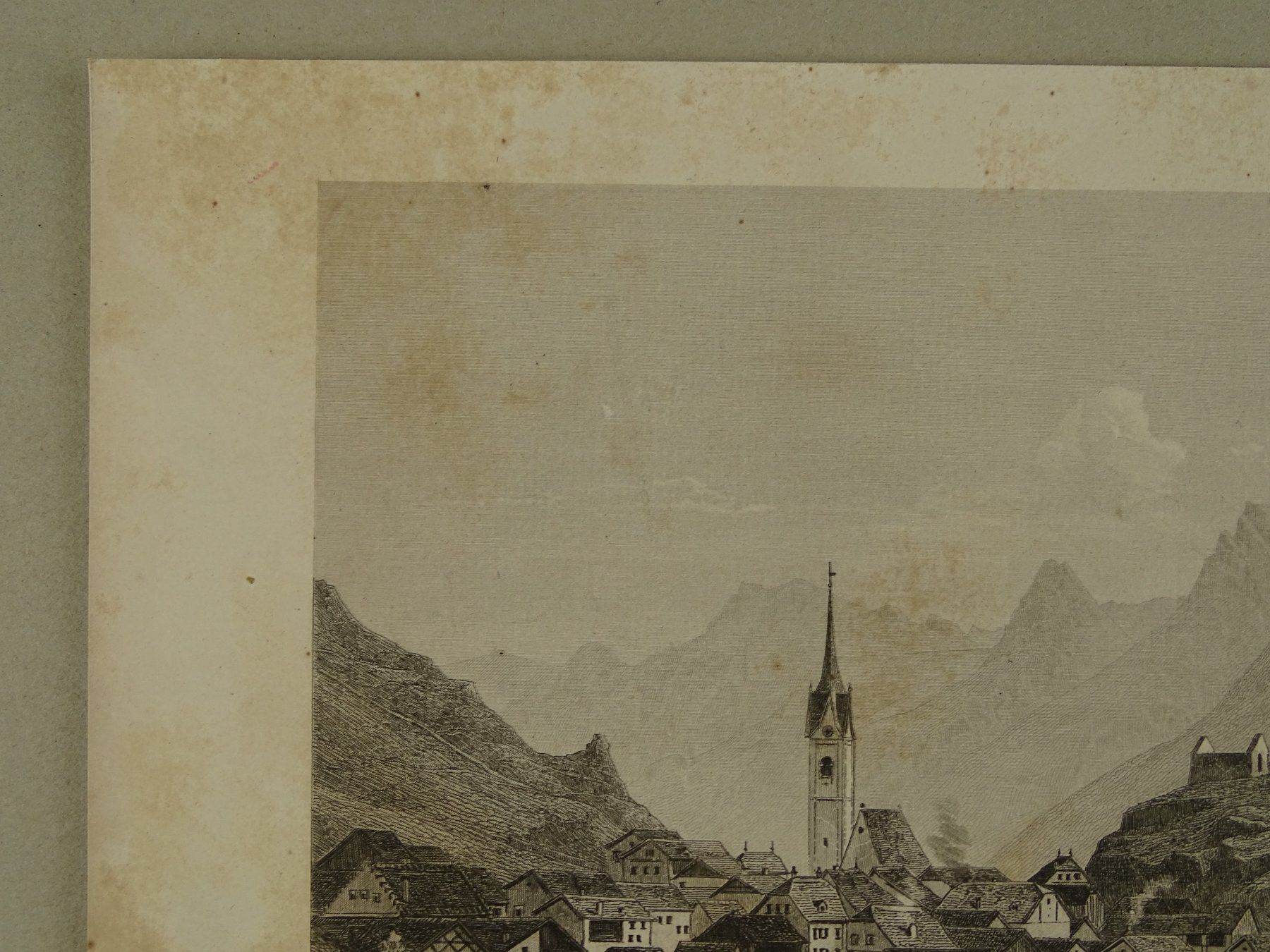 Incisioni: ARDEZ, ENGADIN, STAHLSTICH UM 1870 – Usato da Grüningen venduto da Kartensammler 3