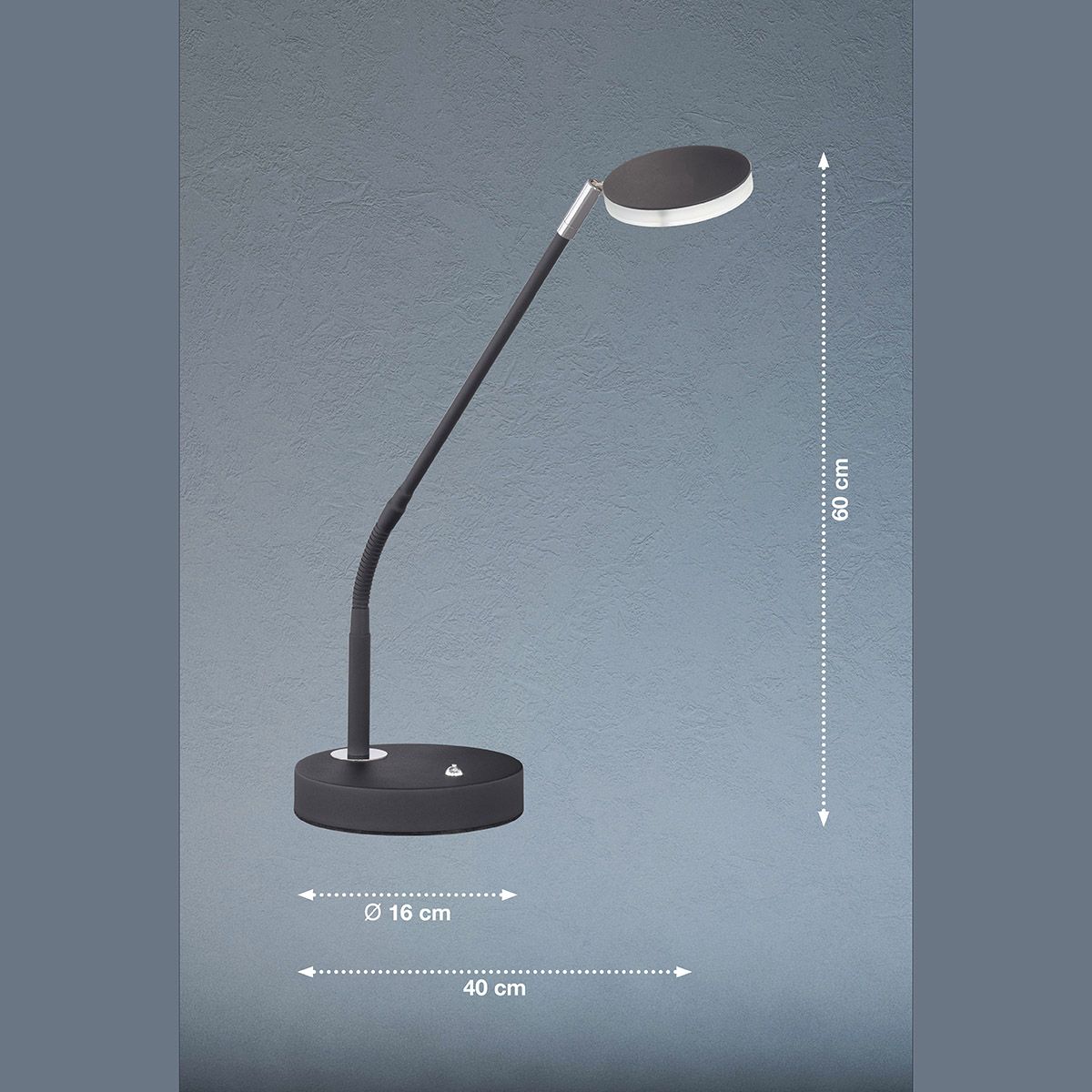 Lampade: LED Tischleuchte, Tastdimmer, Schwarz – Nuovo (secondo la descrizione) da Kreuzlingen venduto da Smart-Light 1