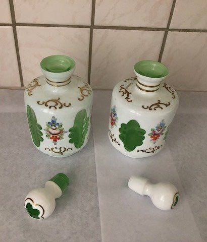 Flaconi: 2-er Set, wunderschöne, alte Biedermeier Flacons – Usato da Gossau/ZH venduto da amazonas66 1
