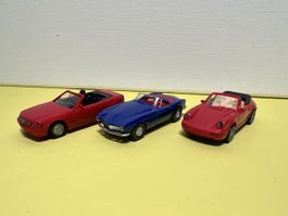 Wiking 3x Luxus-Cabrios in 1/87