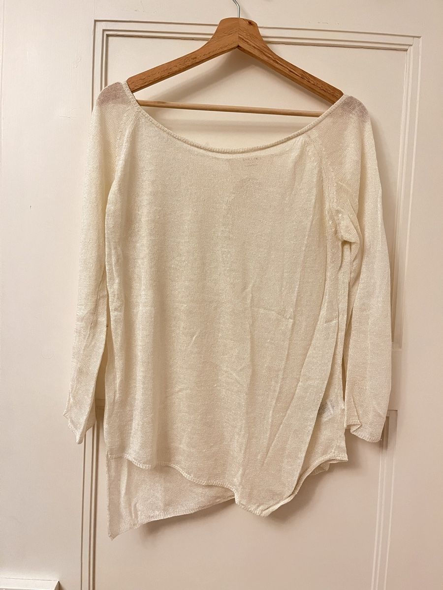 Zara Maglioni & Felpe: White Open Back Knit Sweater – Usato da Zürich venduto da lor_v6pq 1