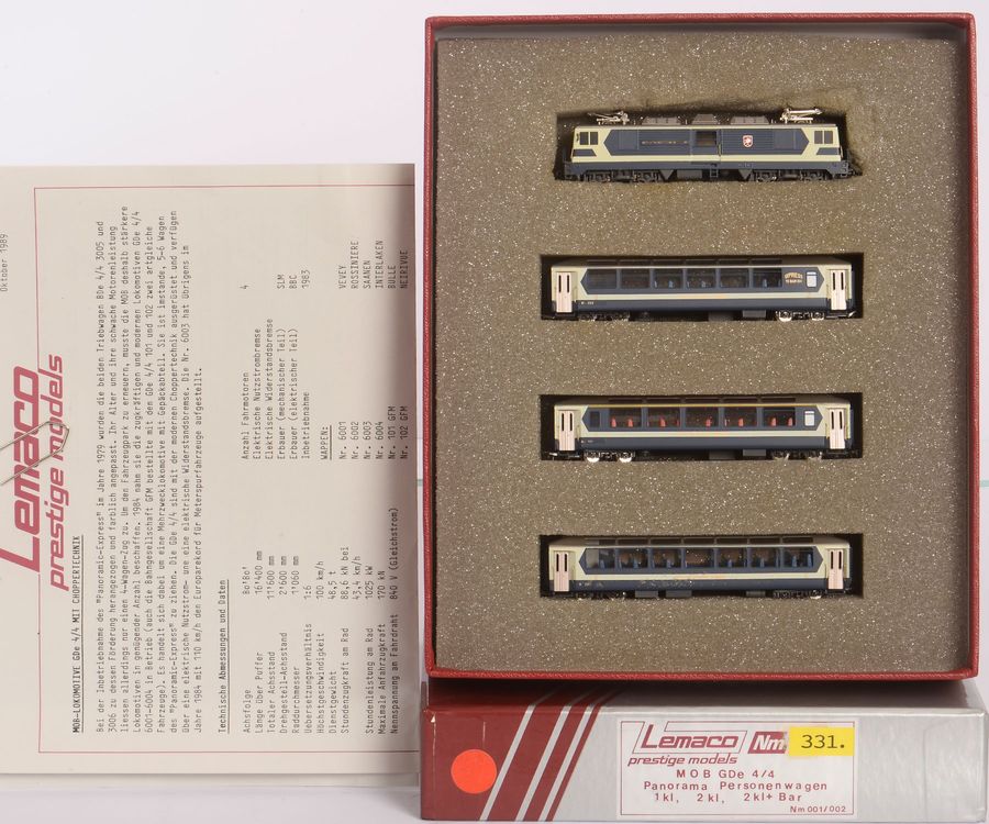 LEMACO Nm MOB GDe 4/4 + 3 Personenwagen, OVP Nm 001/002 (Gebraucht) in ...
