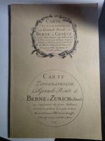 Carte Topographique 1787 - Berne-Geneve Berne-Zurich Zurzach