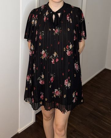 Floral Print Mini Dress, Spring Fashion - XS