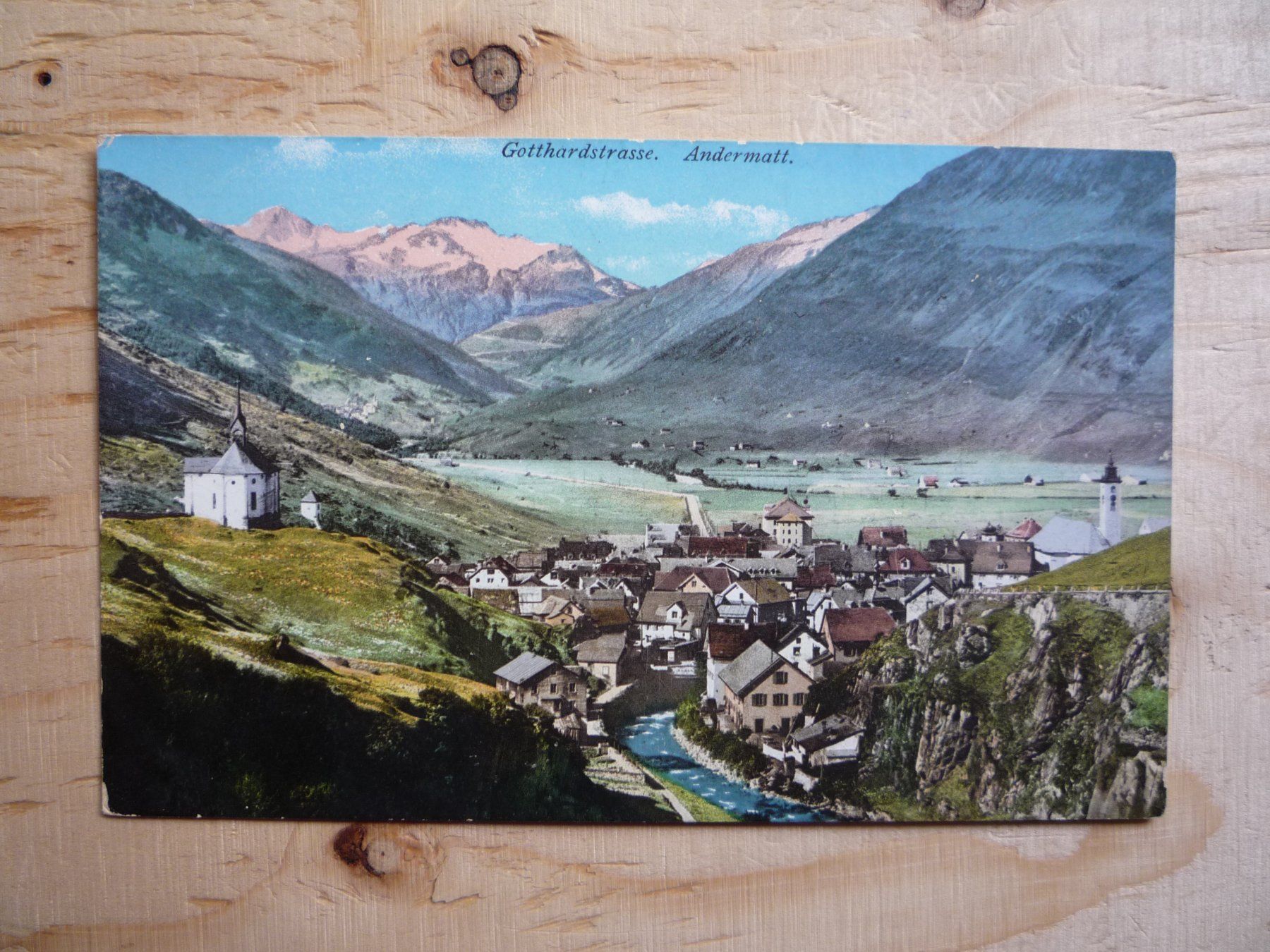 Ansichtskarten: Gottthardstrasse. Andermatt, 4204 – Gebraucht aus Rieden SG von Brockehuesli