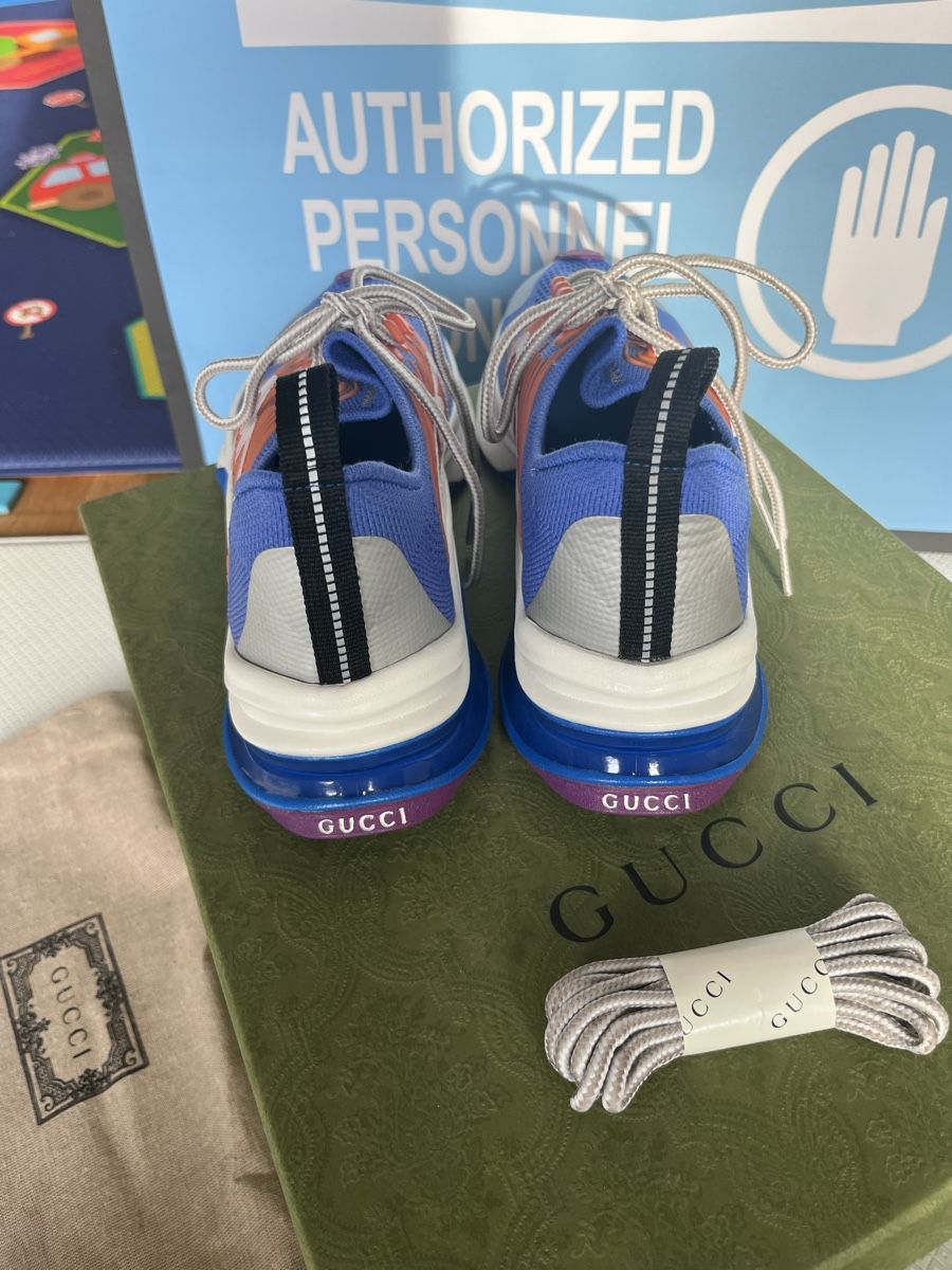 Gucci Scarpe da uomo: Gucci Monogram Sneakers Blue Orange – Nuovo e nell'imballaggio originale da Zürich venduto da Lifestyle1 4