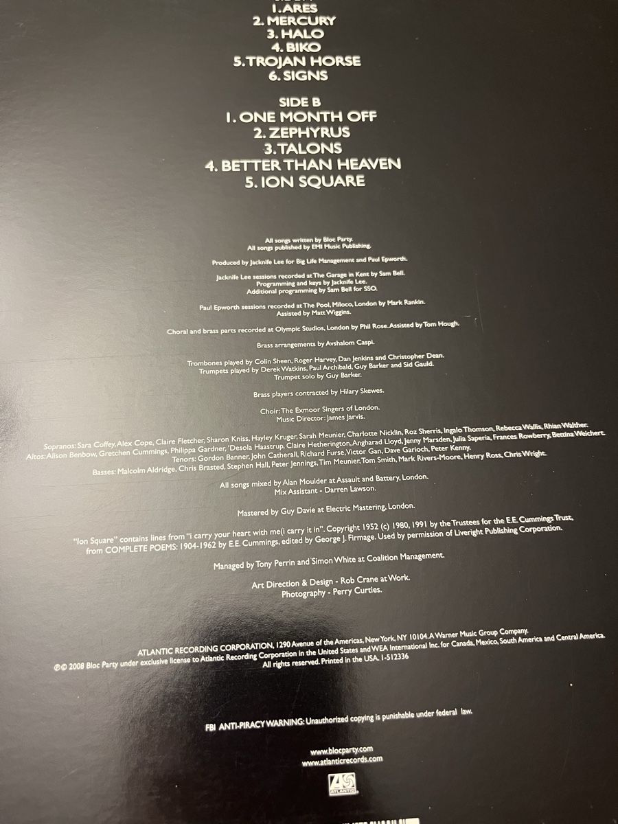 Schallplatten: Bloc Party - Intimacy (LP, Vinyl) – Gebraucht aus Zürich von Mutsch7 1