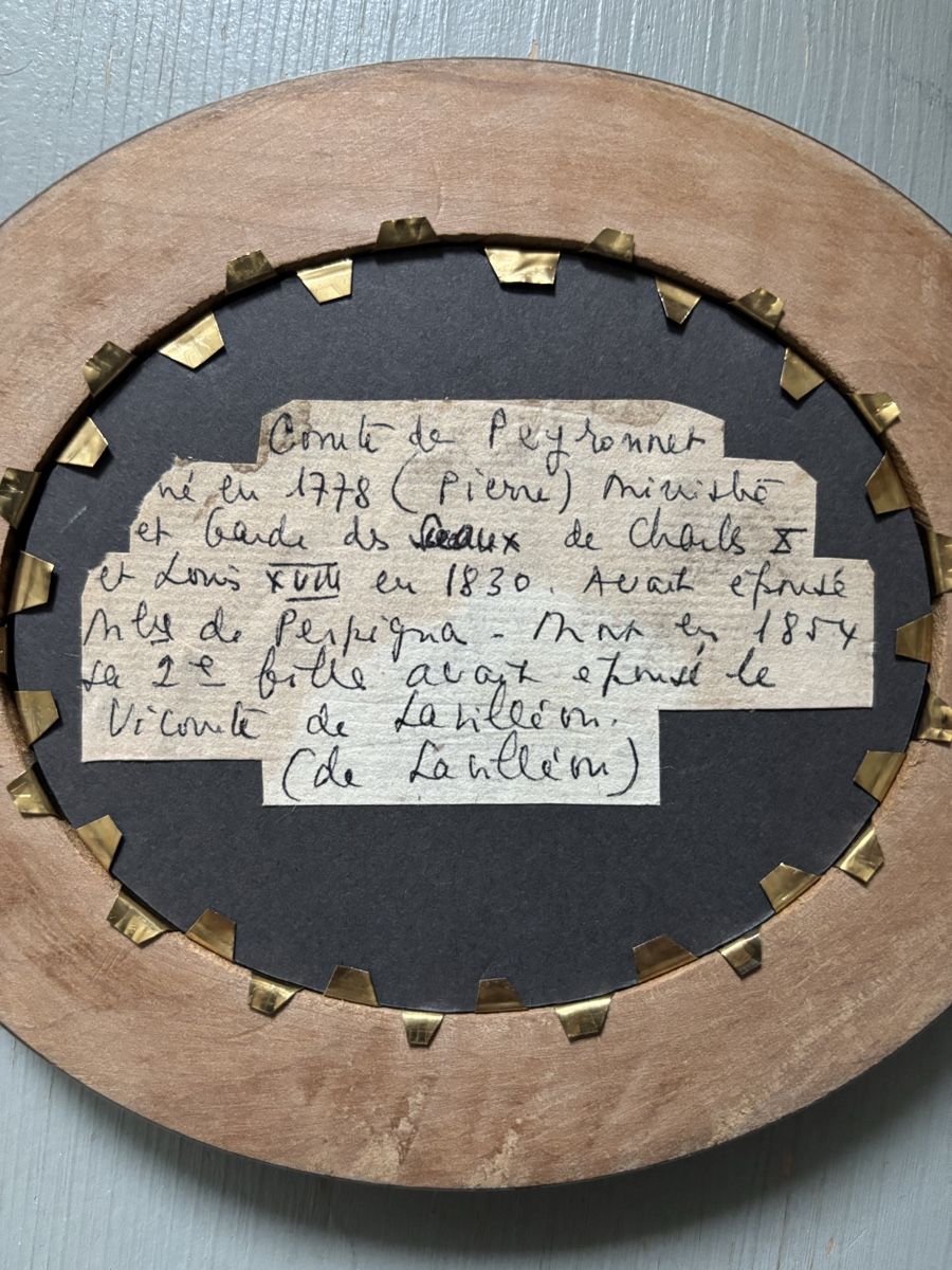 Gemälde: Portrait Miniatur, Compte de Peyronnet – Gebraucht aus liebefeld von RolandBern 1