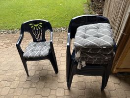Gartenstühle 6 Stück mit Kissen