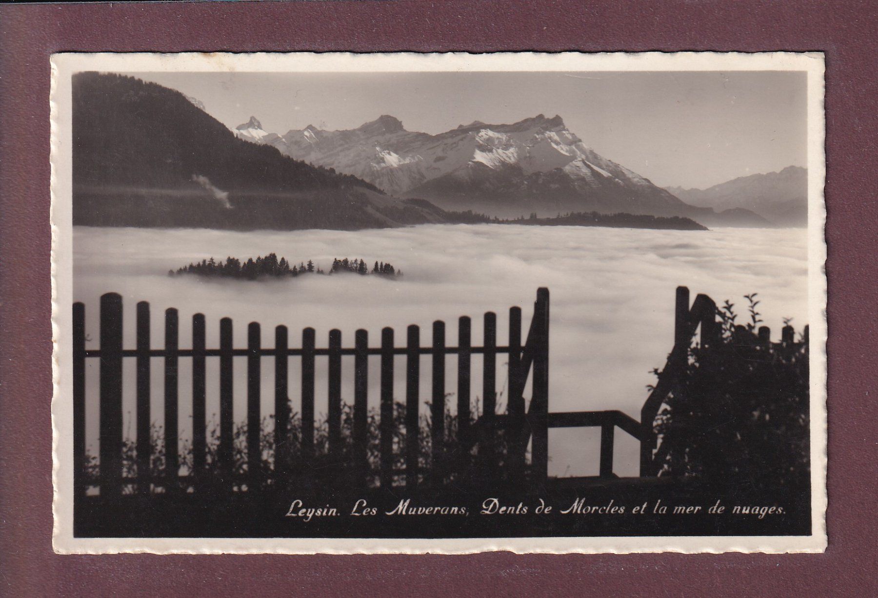 Ansichtskarten: LEYSIN - Les Muverans - Dents de Morcles - 1936 – Gebraucht aus Pully von nicecards