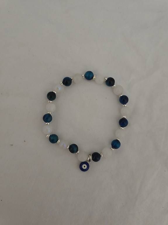 Bracciali & Braccialetti: Bracelet quartz branc et covelline – Usato da Cheseaux-Lausanne venduto da Ana_Gandarinho