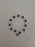 Bracelet quartz branc et covelline
