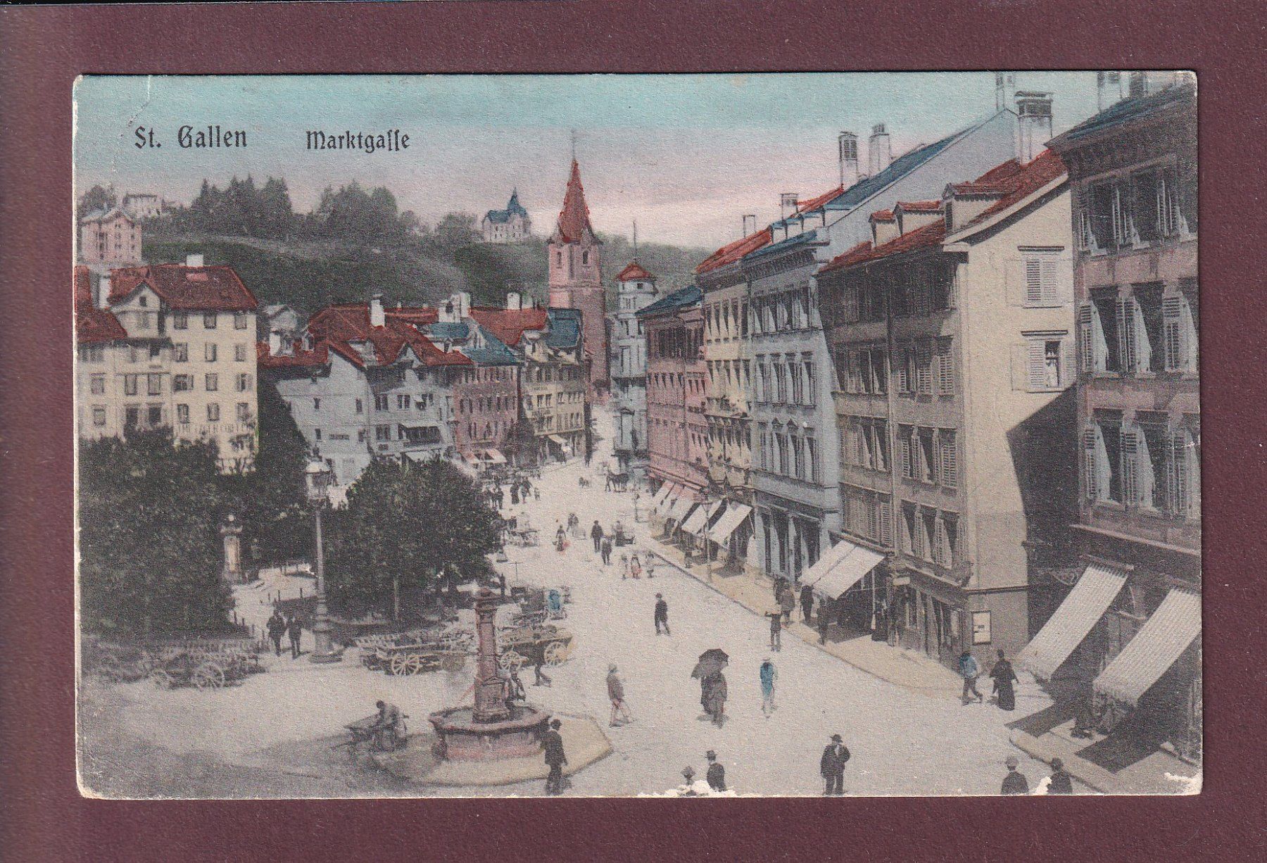 Cartes postales: ST. GALLEN - Marktgasse - 1906 – D'occasion à Pully par nicecards