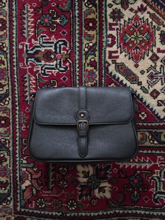 Vintage-Vibe Anna Field Umhängetasche schwarz ca. 23x17cm