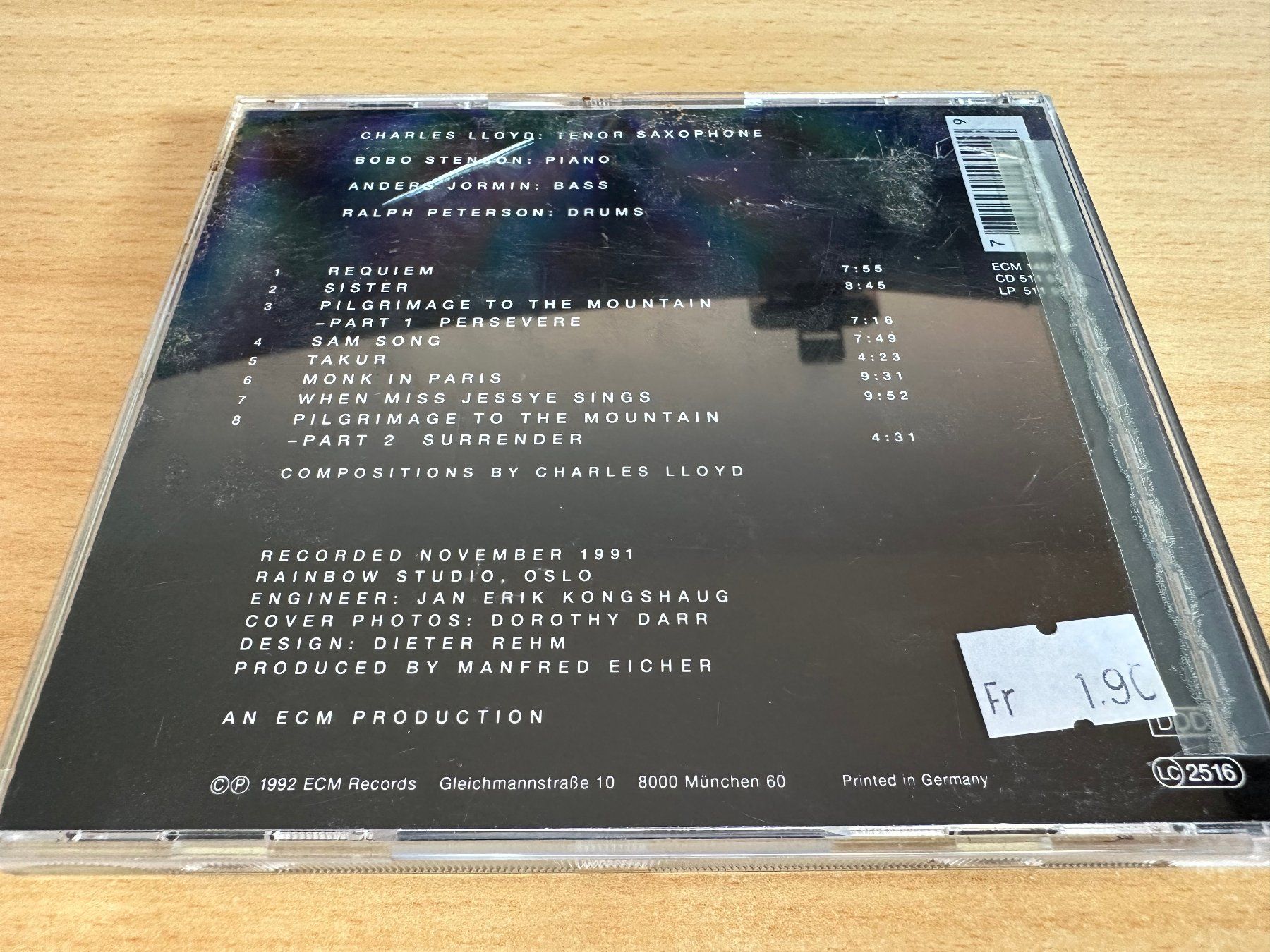 CD: Charles Lloyd – Notes From Big Sur – Usato da Rikon im Tösstal venduto da Alpenmutz 1