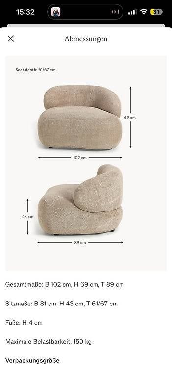 Westwing Poltrone: Loungesessel Alba Westwing Collection – Usato da Basel venduto da ValentinaC01 2