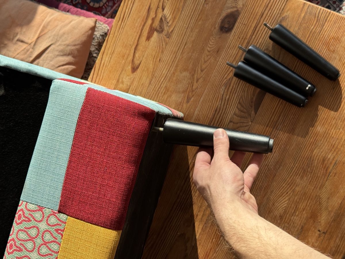 Sgabelli: Patchwork-Hocker mit Stauraum neu! – Nuovo (secondo la descrizione) da Hinterkappelen venduto da hugo_sophian 1