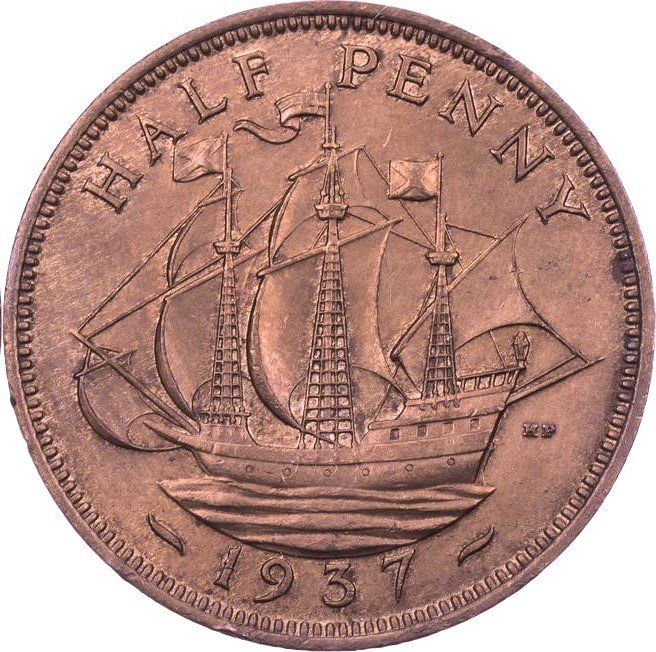 Tutti le monete: Half Penny Grossbritanien 1937 – Usato da Kriens venduto da TSCH1
