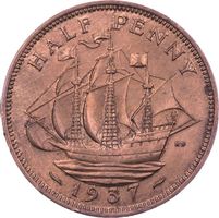 Half Penny Grossbritanien 1937