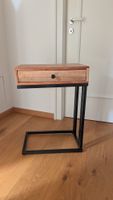 2 mahl Nachttisch / Beistelltisch holz und metal