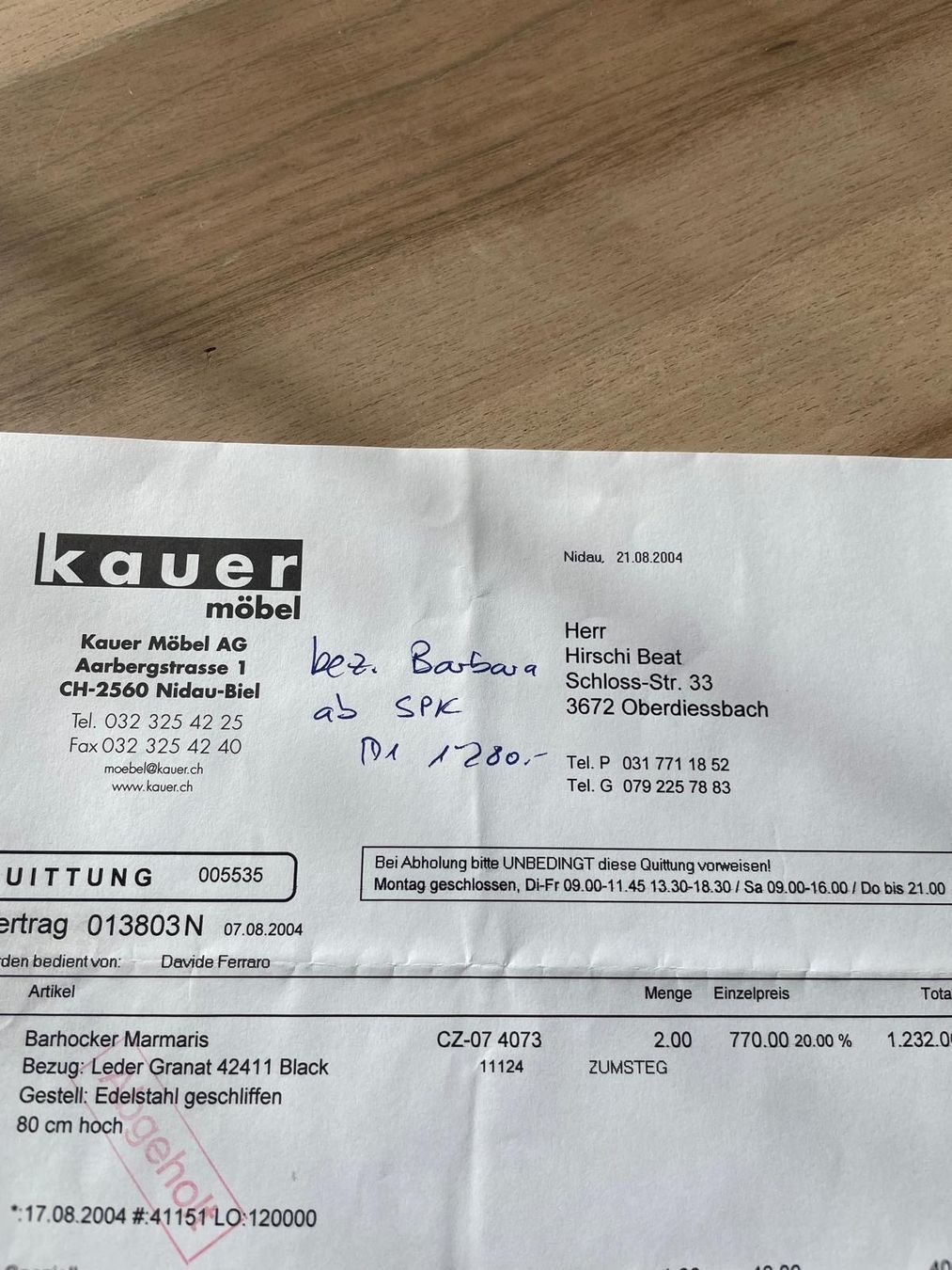 Sgabelli: 2 Barhocker Zumsteg Marmaris – Usato da Uttigen venduto da BeatHirschi 1