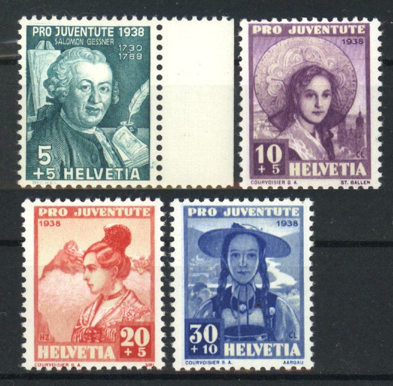 Tutti i francobolli: Pro Juventute 1938, postfrisch, ** – Usato da Willisau venduto da Vollstempel